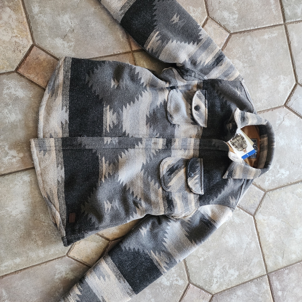 Jachs Gray and Brown Sherpa-Lined Jacket